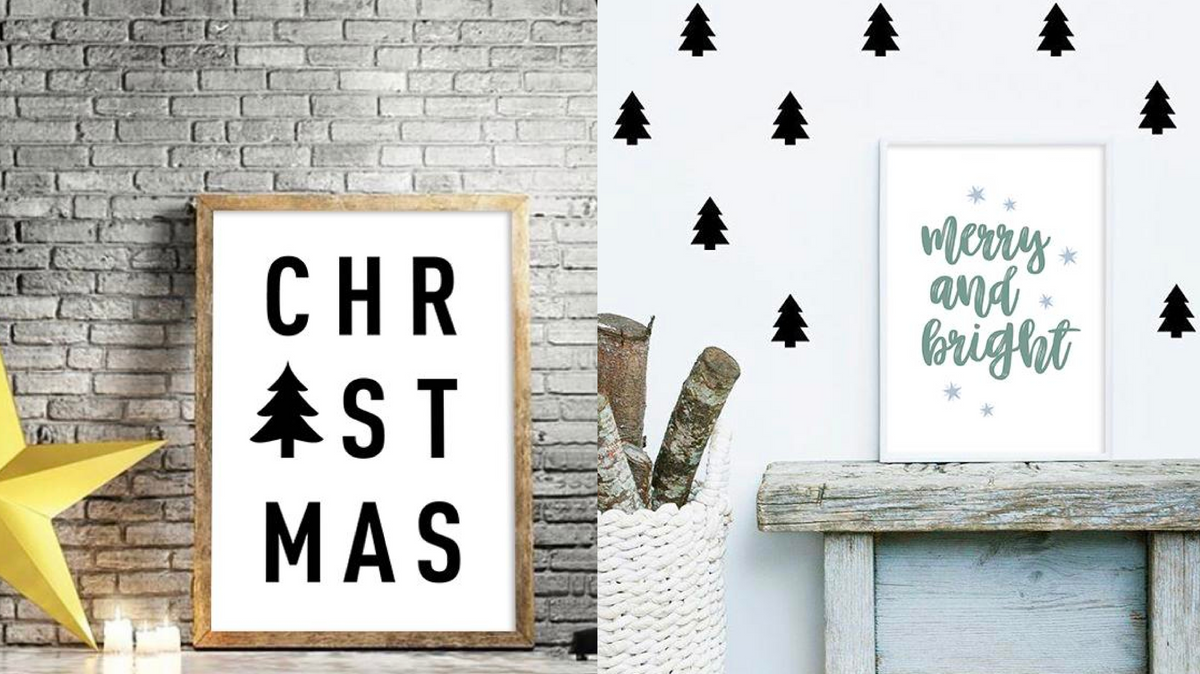 Pynt op med jule plakater - Inspiration til julemagi