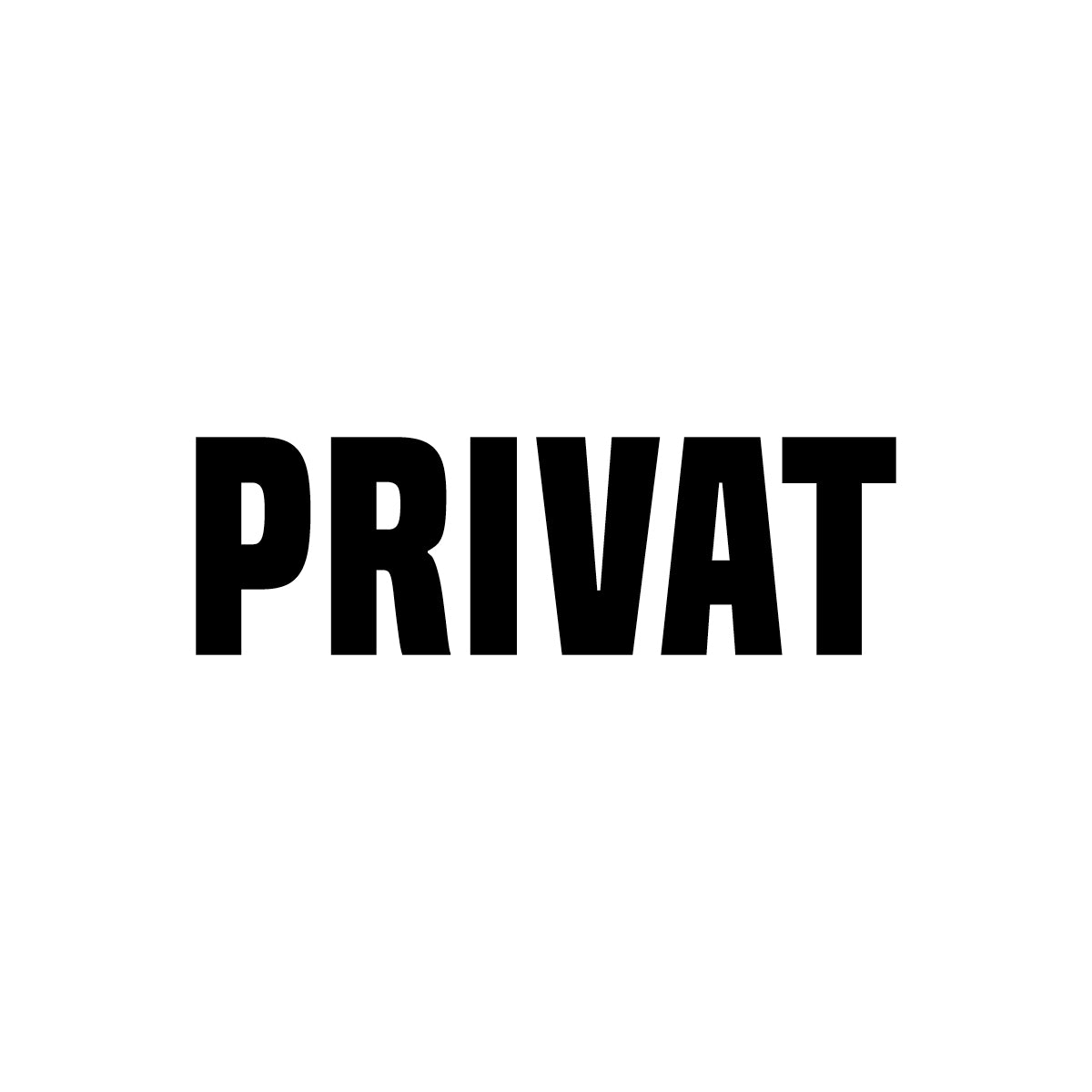 Privat skilt - Klistermærke