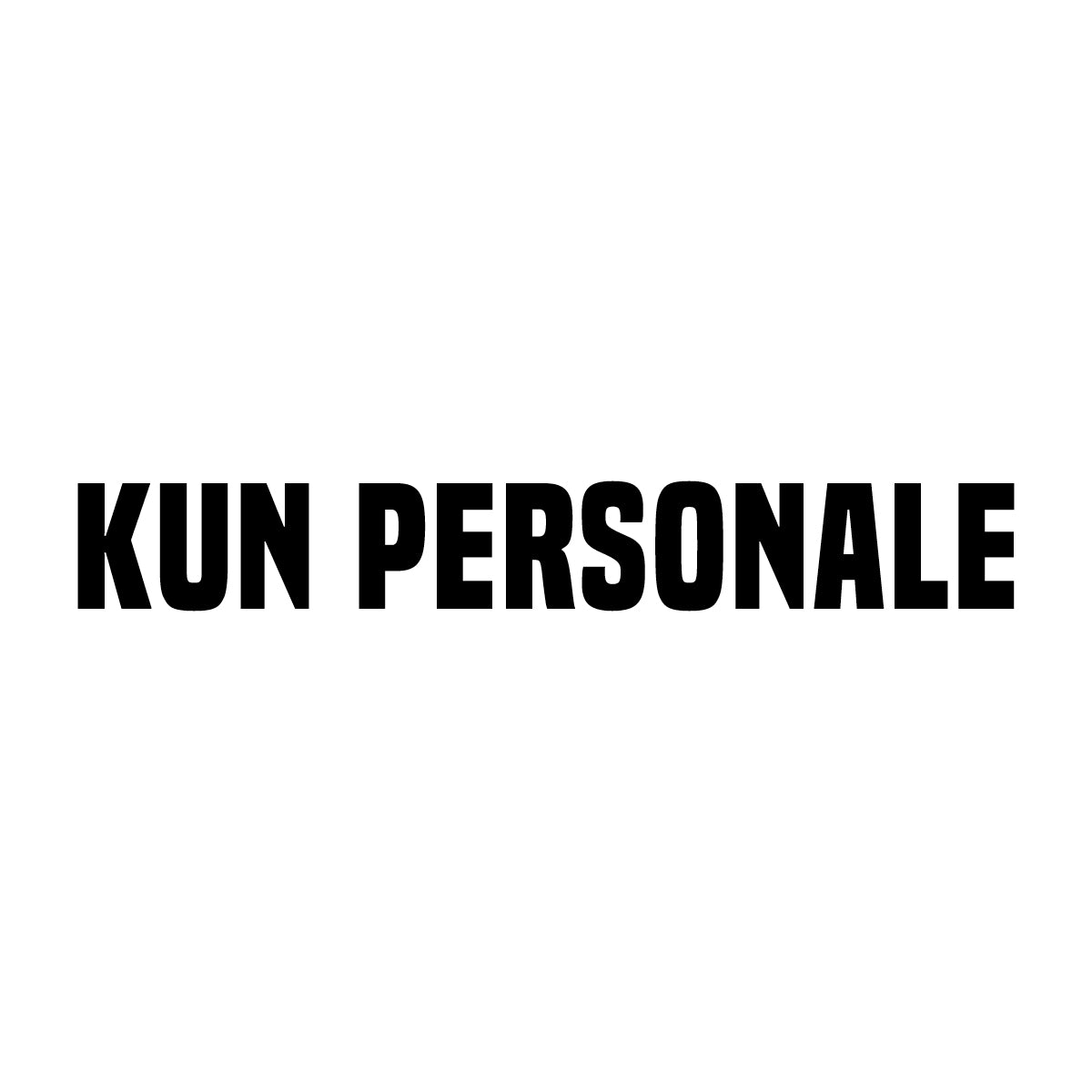 Kun personale skilt - Klistermærke