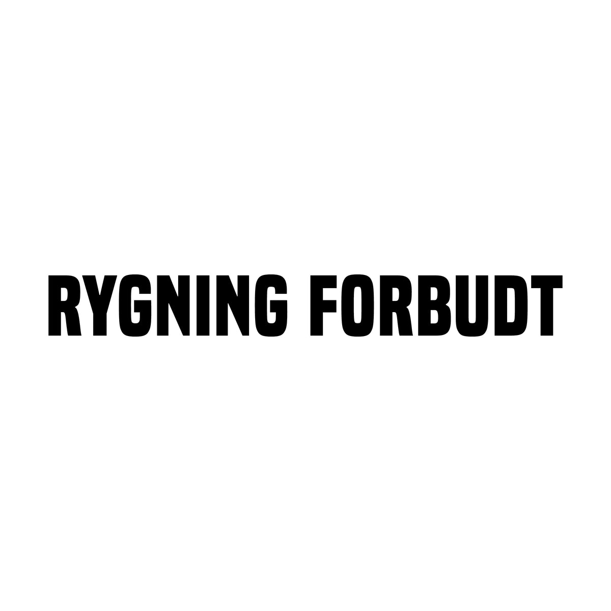 Rygning forbudt skilt - Klistermærke