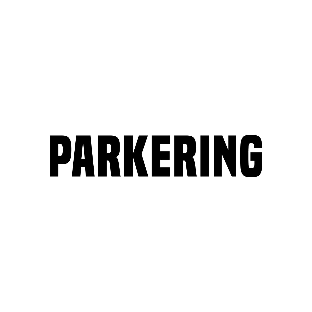 Parkering skilt - Klistermærke