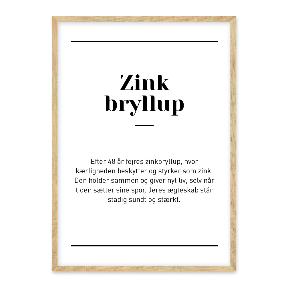 Zinkbryllup – 48 års bryllupsdag plakat