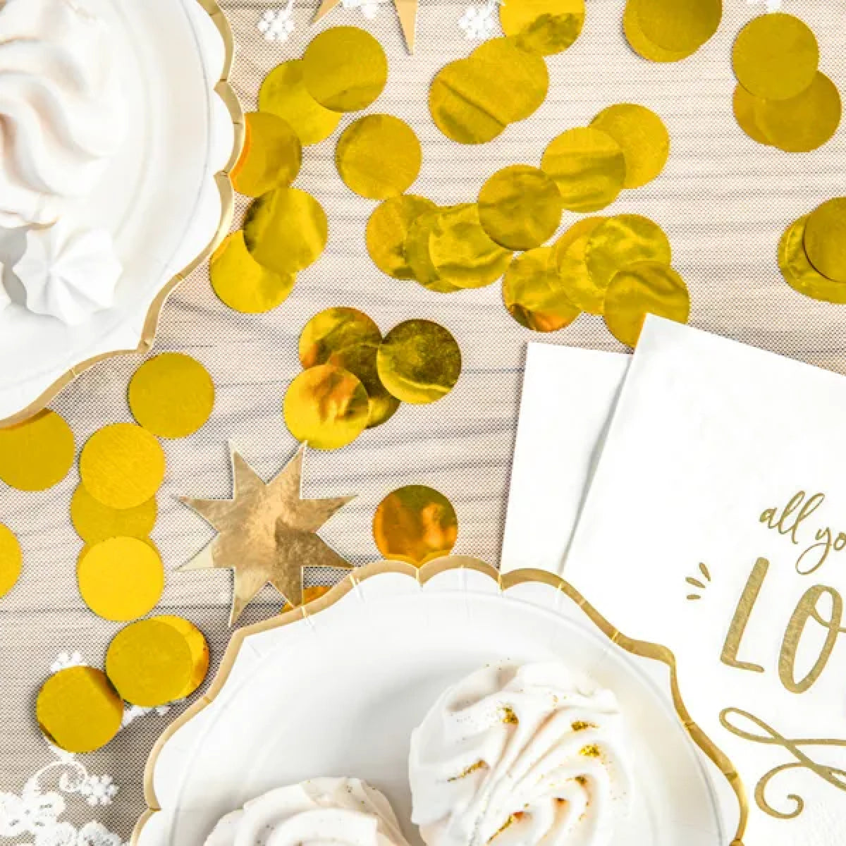 Konfetti Cirkler – Guld – 15 g