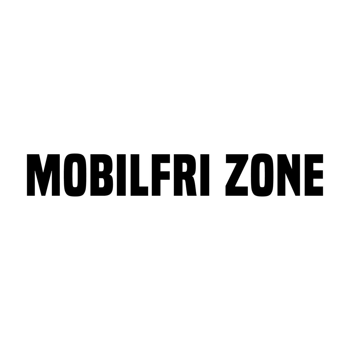 Mobilfri Zone skilt - Klistermærke