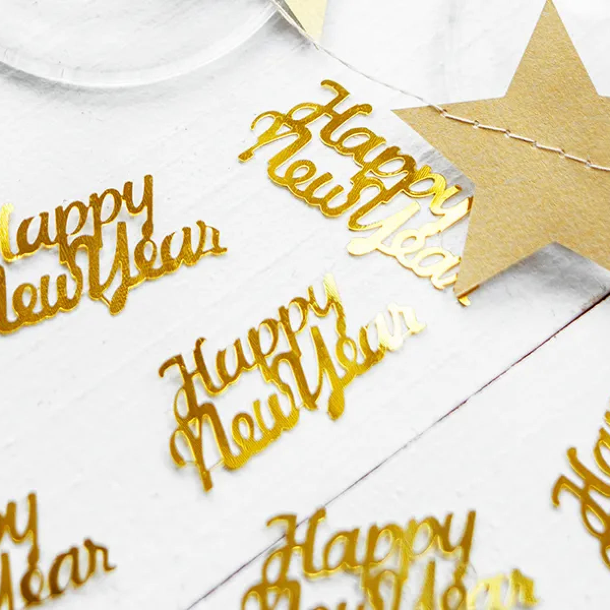 Konfetti Happy New Year – Guld – 3 g
