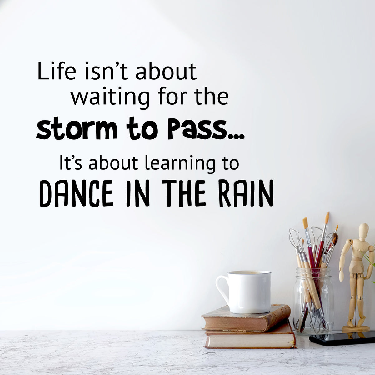 Dance in the rain - wallsticker