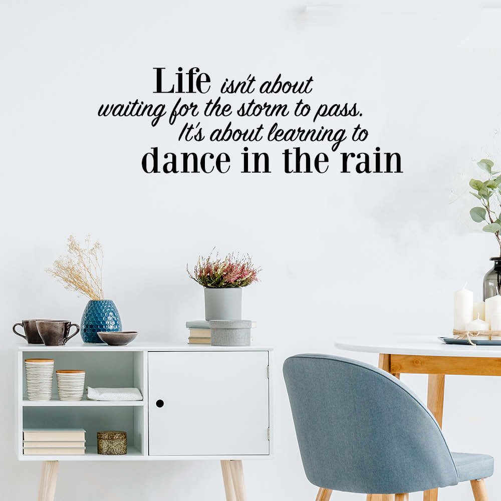 Life isn't about waiting wallsticker